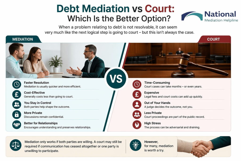 Debt Mediation vs Court: Which Is the Better Option Kendal